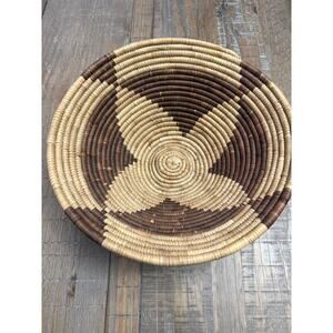 Vintage Style Woven Basket Natural Fiber Boho Home Decor